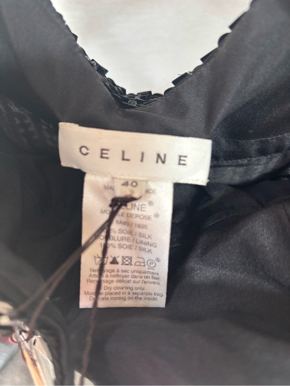 Black sequin Celine cocktail dress - Picture 6 of 8